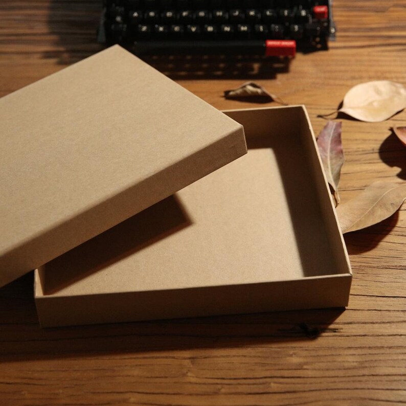 Square Kraft Paper Gift Box. Gift Box Wedding Photo Album Etsy