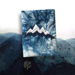 Tie-Dye Handmade Fabric Notebook Cover Mountain Embroidery Journal A5 A6 Replaceable Traveler's Notebook Hobo MD YuBai Notepad Special Gift