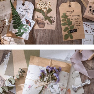 Vintage Background Paper Material Pack Ephemera Junk Journaling Supplies Parchment Textured Paper Craft Collage Scrapbooking Set of 30 Pcs image 9