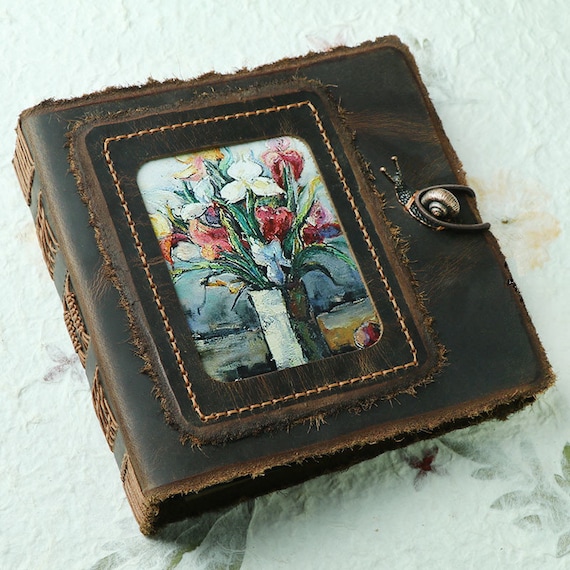 Buy Hand Made Custom Leather Photo Album, made to order from