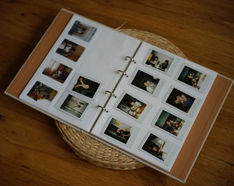 480 Photos Instax Photo Album With Sleeves. Loose Leaf Instax Mini Photo Album. Retro Photo Album Insert. Pocket Fuji Polaroid Photo album