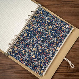 Bloemenprint Ritstas A5 A6 A7 | Stoffen Plannerverdeler | Etui voor Ringband | Opbergtas | Houder voor Journaling Accessoires | 36 kleuren afbeelding 9
