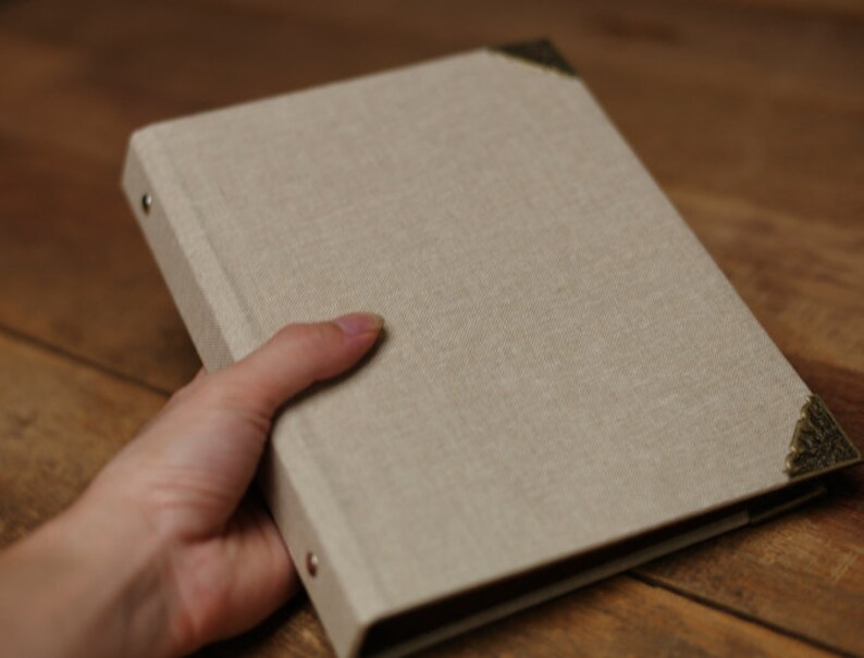 Linen Cover Photo Album /wedding Albums /guest Book/scrapbook Etsy