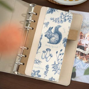 Séparateur de 6 pochettes latérales à anneaux avec porte-stylo A5 A6 Séparateur de planificateur original Rangement du matériel pour ordinateur portable Porte-papier Inserts pour journaux 12 styles