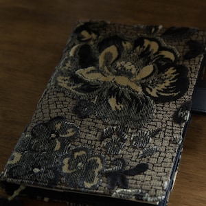 Retro Velvet Peony Flower Notebook Cover Fabric Three-Dimensional A5 A6 B6 Weeks Planner Cover Handmade Art Journal Travelers Notebook Gift