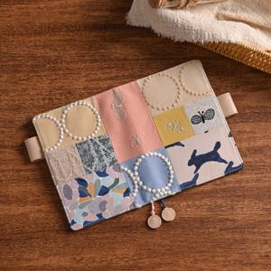 Fabric Covered Journal Patchwork Notebook Covers Handmade Stitch Journal Collage Cloth Art Book with Leather Interior A5 A6 B6 Weeks Cover