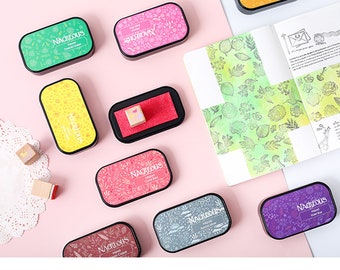 Large Size Pearlescent 12 Color Ink Pad, Stamp Ink Pad, Planner Inkpad, Pigment Ink Pad, Metallic Inkpad,  Full-size Inkpad, Craft Ink Pad