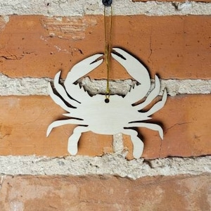 Wooden Crab Ornament - Laser Cut - Christmas - Holiday