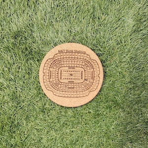 Baltimore Football Stadium Cork Coasters, Laser Engraved, Custom, Man Cave, Personalized, Beer (set of 4)