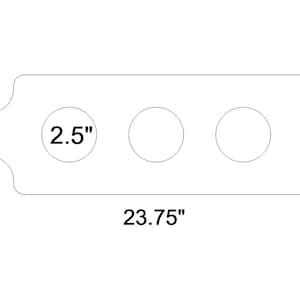 Straight Beer Flight Acrylic Router Template - Precise, durable and made to order