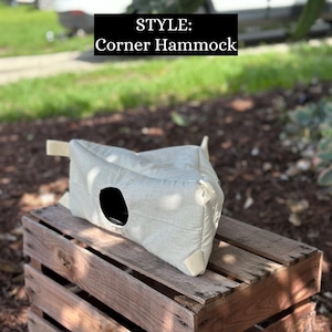 Rat Hammock, Rat Cage Stuff, Rat Toys, Rat Gifts, (CORNER HAMMOCK)