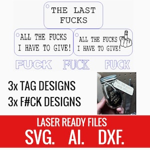 FUCKS TO GIVE Jar - Laser Svg. Dxf. Ai. Bestanden