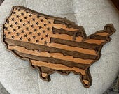 Laser Ready Files layered United States of America Flag Digital File SVG DXF AI