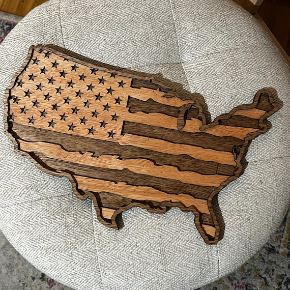 Laser Ready Files layered United States of America Flag Digital File SVG DXF AI