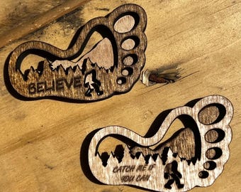 Laser Ready Files Bigfoot Sasquatch Foot Magnets/Sign Digital File SVG DXF AI