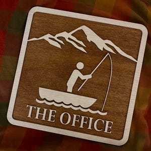 Laserklare bestanden "THE OFFICE" Svg. Ai. Dxf. Lasergesneden bestanden Meerlagig bord