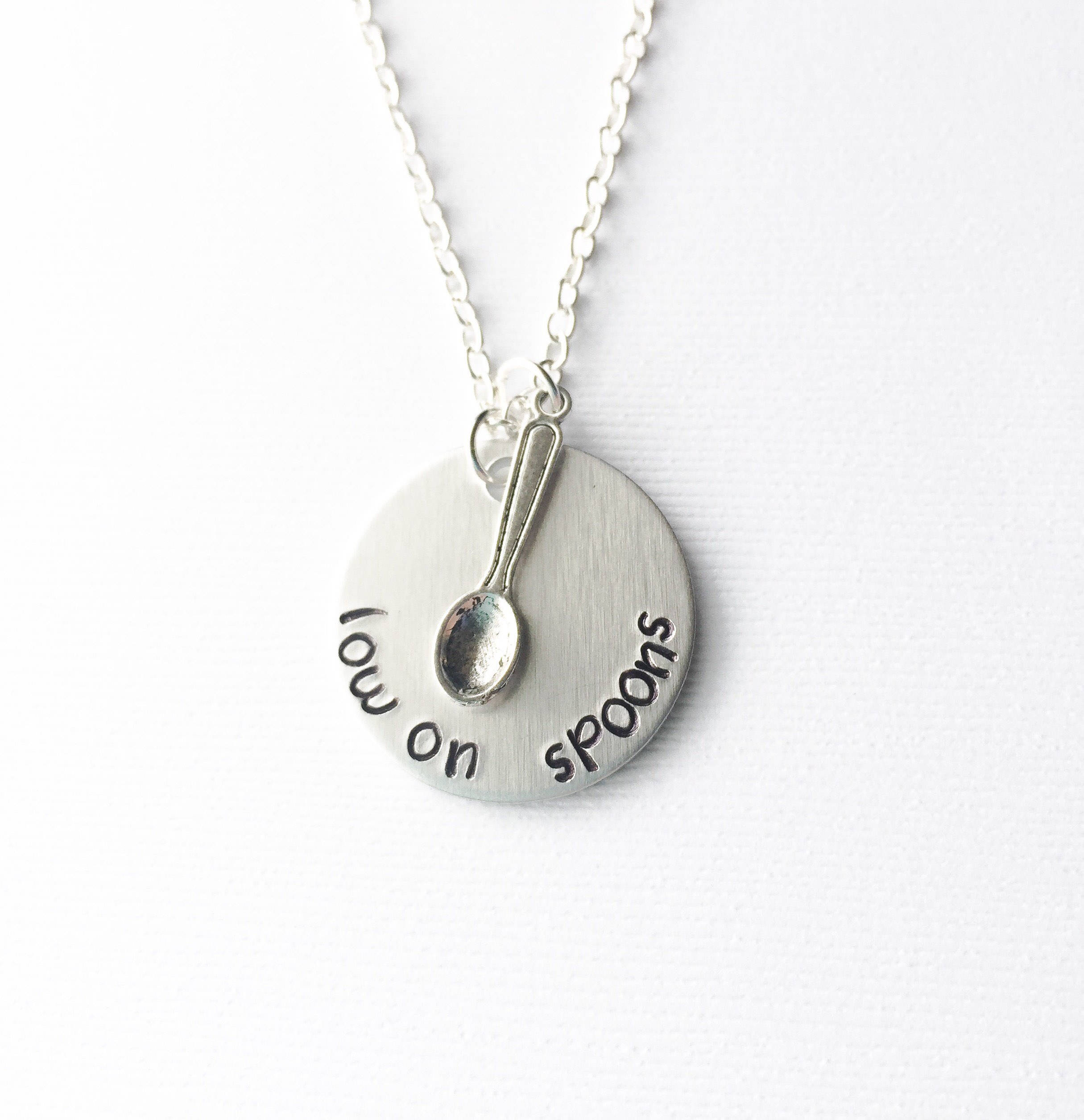 Low on spoons spoon theory chronic pain jewelry chronic Etsy