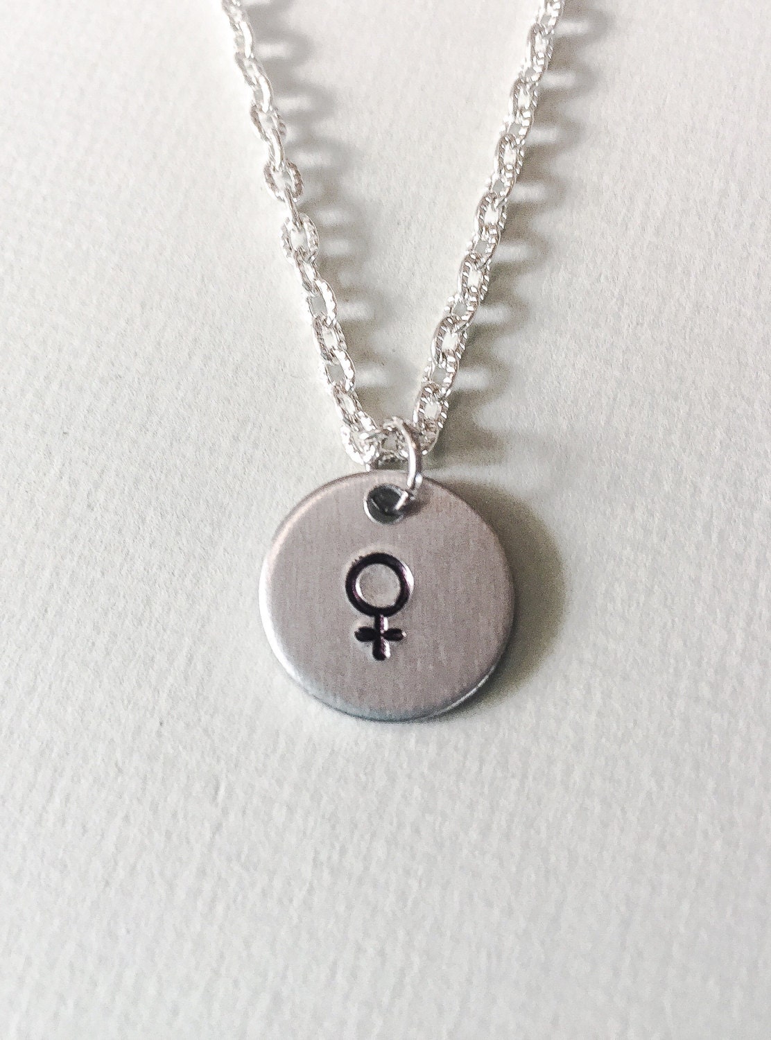 Female Symbol Necklace girl power feminist jewelry girl | Etsy