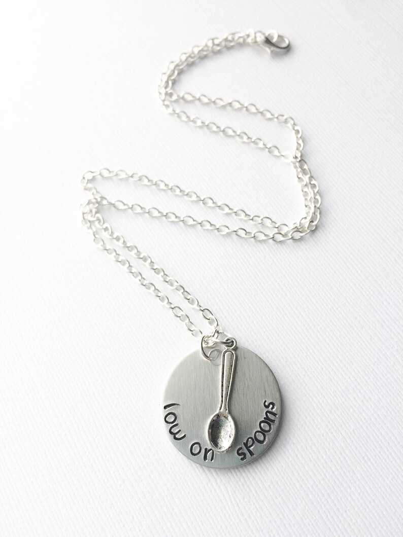 Low on spoons spoon theory chronic pain jewelry chronic Etsy
