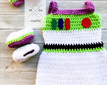 Buzz Lightyear Costume, Crochet Buzz Lightyear Outfit, Disney Toy Story Dress, Toy Story Birthday Party, Buzz Lightyear,To infinity n Beyond