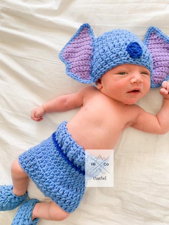 Stitch Baby Set, Lilo and Stitch Costume, Halloween Baby Set