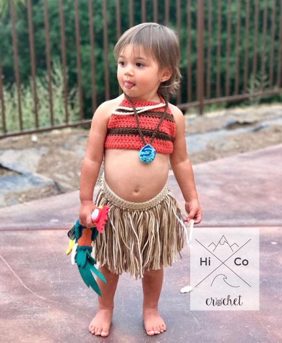 Moana Outfit, Crochet Moana Outfit, Moana Costume, Moana Photoprop