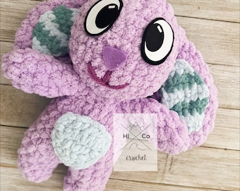 Floppy Bunny Plushie: Super Soft Crocheted Polyester Doll