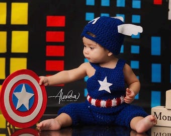 Captain America Hat, Toddlers Captain America, Captain America Costume, Avengers, Superhero Costume, Superhero, Halloween, Newborn photo