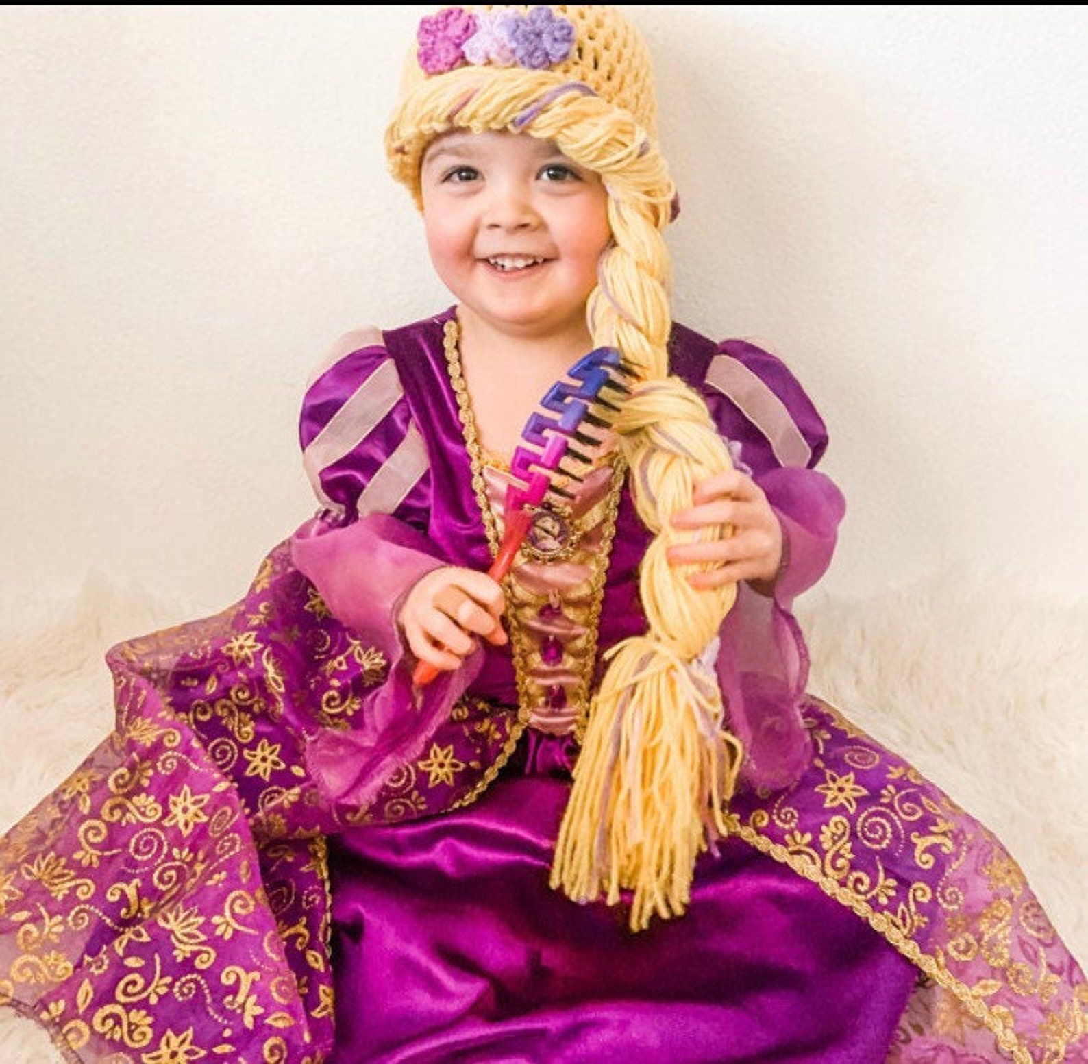 Rapunzel Wig Crochet Rapunzel Hair/wig Disney Tangled Etsy