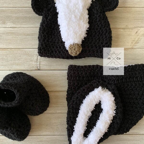 Crochet Skunk - Etsy