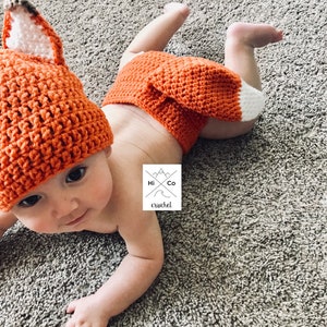 Fox Baby Set, Baby Fox Costume, Halloween Foxy Baby Set, NewBorn Photography, Baby Shower Gift, Crochet Fox Baby Set, Newborn Baby, Fox Baby