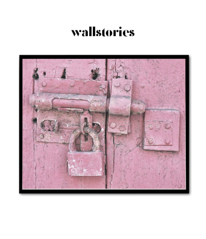 Pink Lock Pink Lock Print Padlock Print Pastel Lock Padlock Etsy