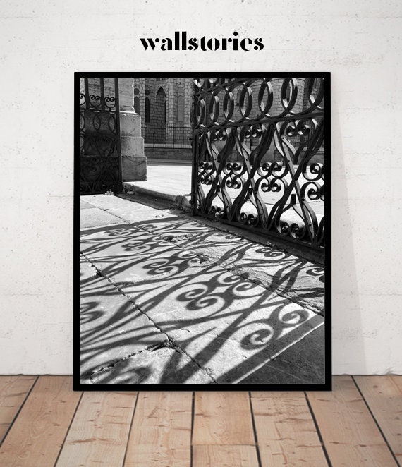 Iron Fence Iron Fence Print Iron Fence Wall Decor Photo Etsy