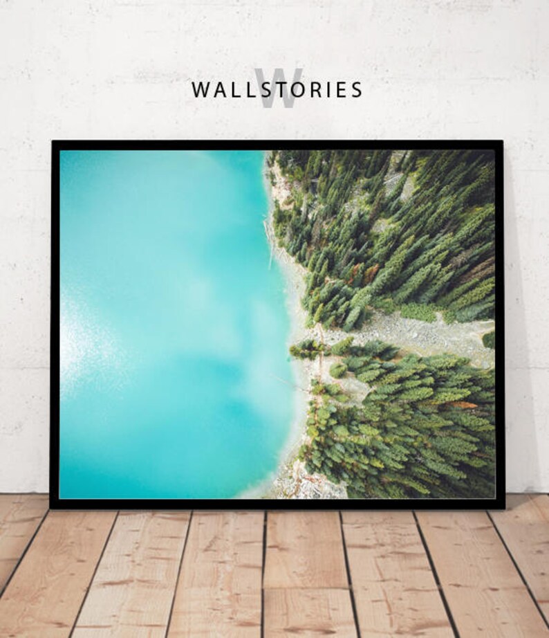 Lake Print Forest Lake Art Print Lake and Wood Nature Wall Etsy