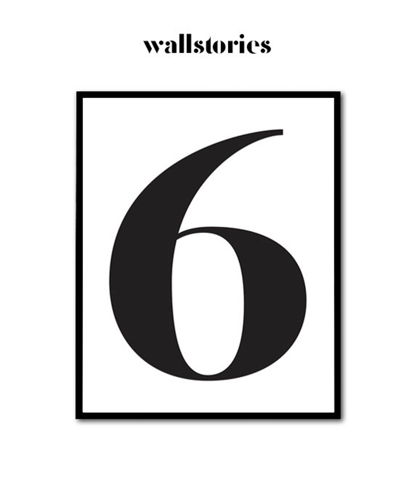 Number Six Print Number 6 6 Print Number 6 Art Printable Etsy Canada