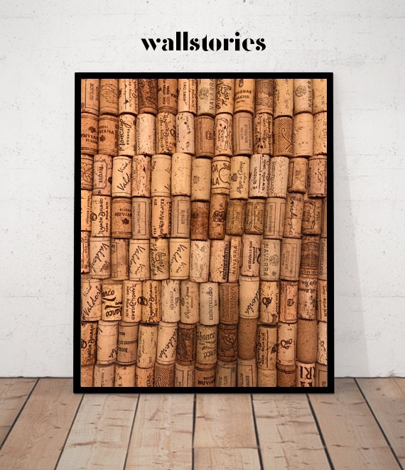 Cork Bottle Plugs Wine Wall Art Print Kitchen - Cork Wall Artwork Cork Bottle Plugs Wine Wall Art Print Kitchen - Cork Wall Artwork