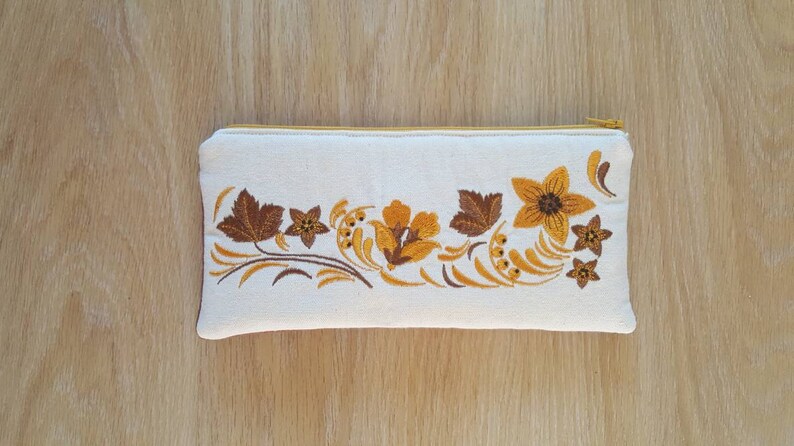 Seagulls Pattern Canvas Change Coin Purse Retro Money Bag with Zip