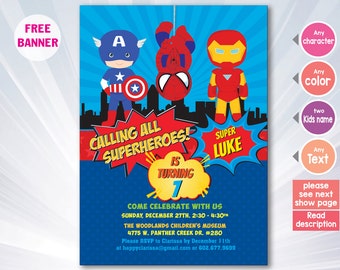 superhero invitation superhero invitation templates etsy
