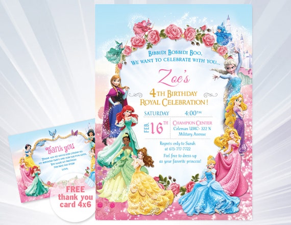 princess invitations princess birthday party invitations princess birthday party girl invitation disney princess invitation disney princess party invitation