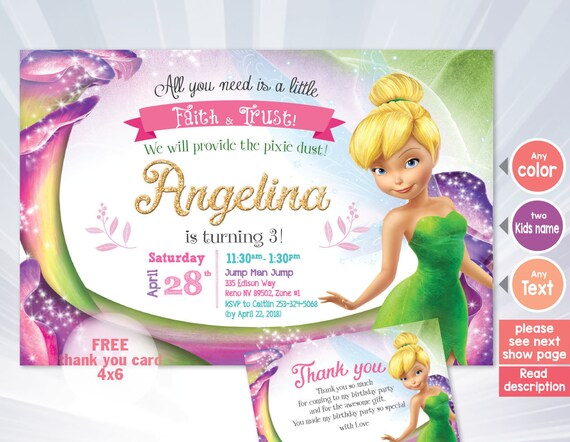 tinkerbell invitation fairy invitation tinkerbell birthday tinkerbell party disney fairies tinkerbell fairy tinker bell invitations
