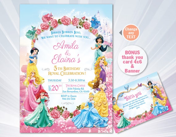 princess invitations princess birthday party invitations princess birthday party girl invitation disney princess invitation disney princess party invitation