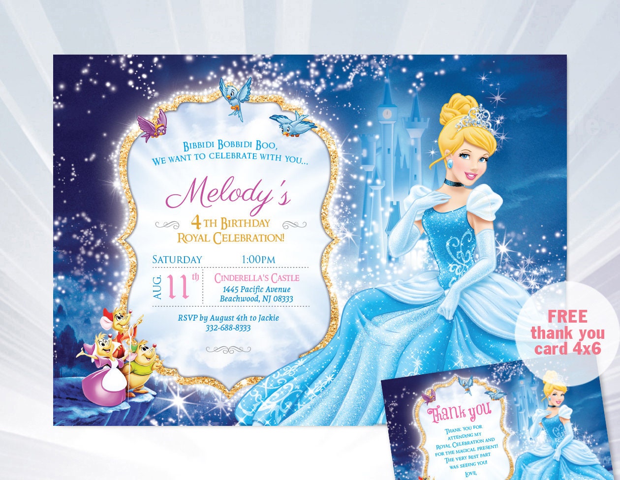 Cinderella Photo Invitations 4