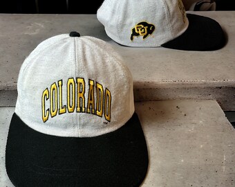 Vintage University of Colorado Buffaloes Stretch Fit Hat Adjustable 90s Side Logo