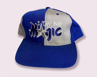 Vintage Orlando Magic Pinwheel Snapback Hat Adjustable 90s NBA Basketball By Gcap