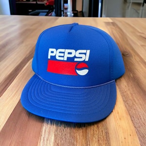 Vintage Pepsi Cola Snapback Hat Adjustable Foam Soda Pop Mad Hater