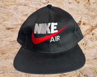 Vintage Nike Air Snapback Hat Adjustable Swoosh Bootleg 90s Throwback Bootleg