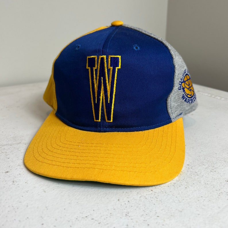 Vintage Golden State Warriors Letterman Snapback Hat Adjustable NBA Basketball by Starter image 2