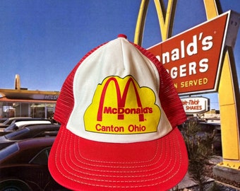 Vintage McDonald’s Canton Ohio Snapback Hat Adjustable Trucker Meshback