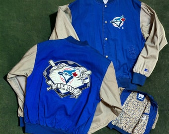 Vintage Toronto Blue Jays Paisley Jacket MLB Baseball Throwback 90s by Starter Medium