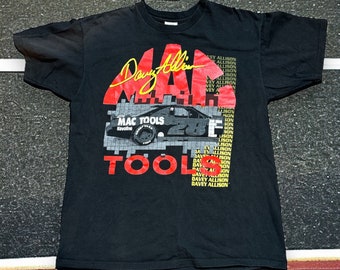 Vintage Mac Tools Davey Allison NASCAR Tee Shirt Racing By Lee size XL